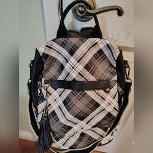 Fashion Designer Plaid Backpack Purse Bag